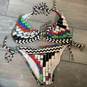 B. Swim multi color tie bikini